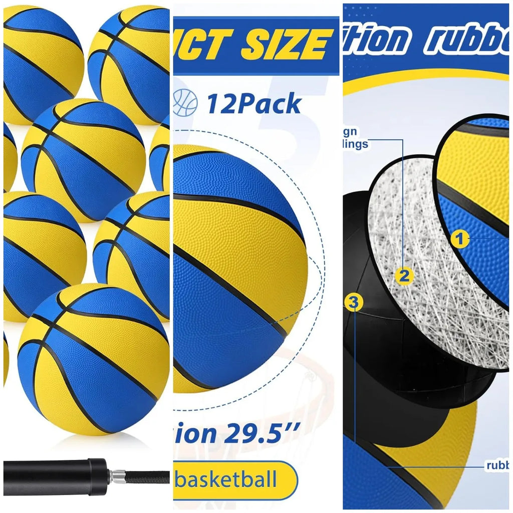 12 Pcs 29.5' Official Size 7 Basketballs