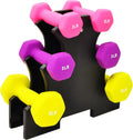 6-Piece Neoprene Dumbbell Set with Stand