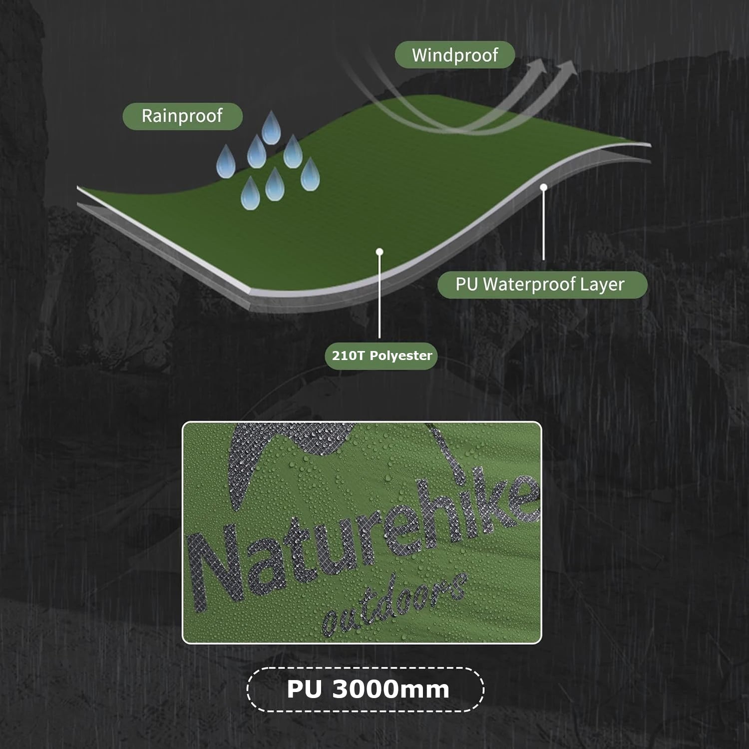2 Person Tent 20D Nylon 210T Waterproof