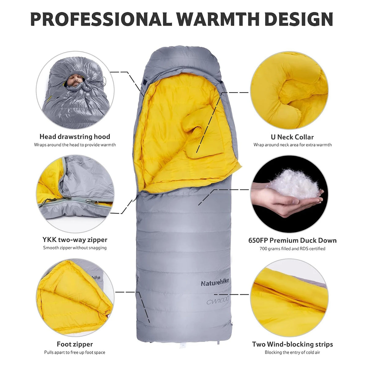 Ultralight 650FP Duck Down Sleeping Bag