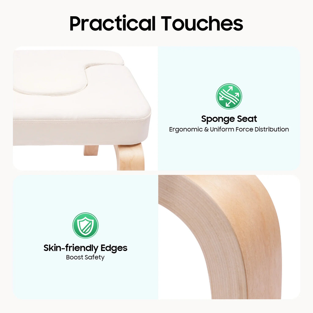 Wood Yoga Headstand Bench Stool