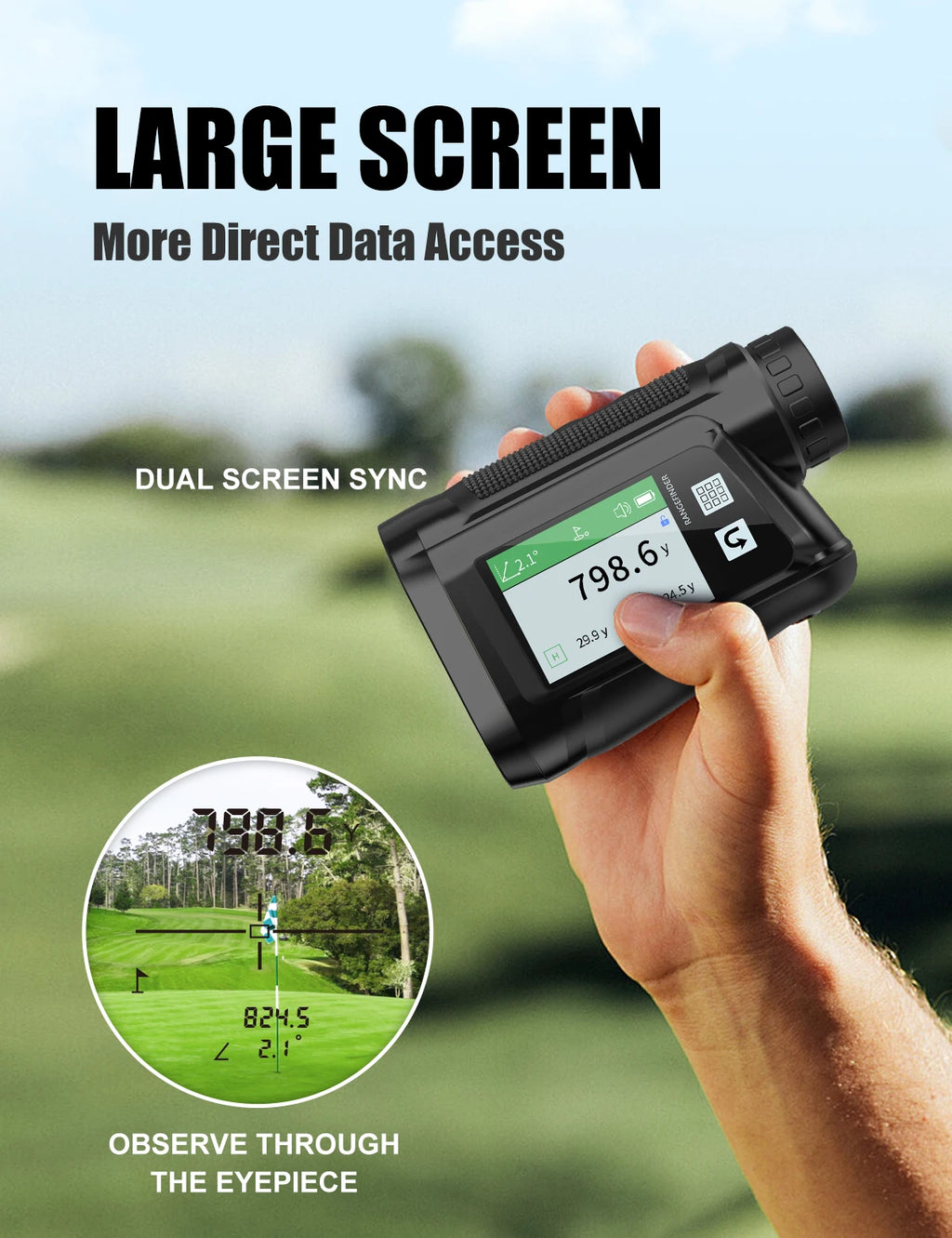 Golf Rangefinder with Voice Announcement