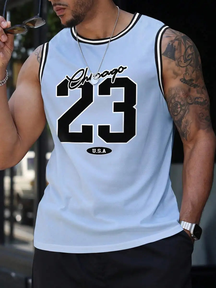 Men's  Sleeveless  Tank Top  Bold 23  Number