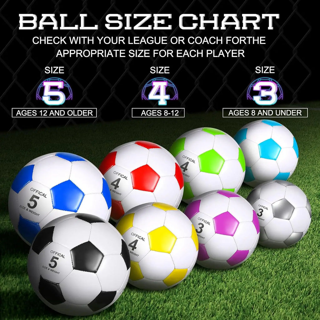 8 Pcs Soccer Balls Bulk with Pump