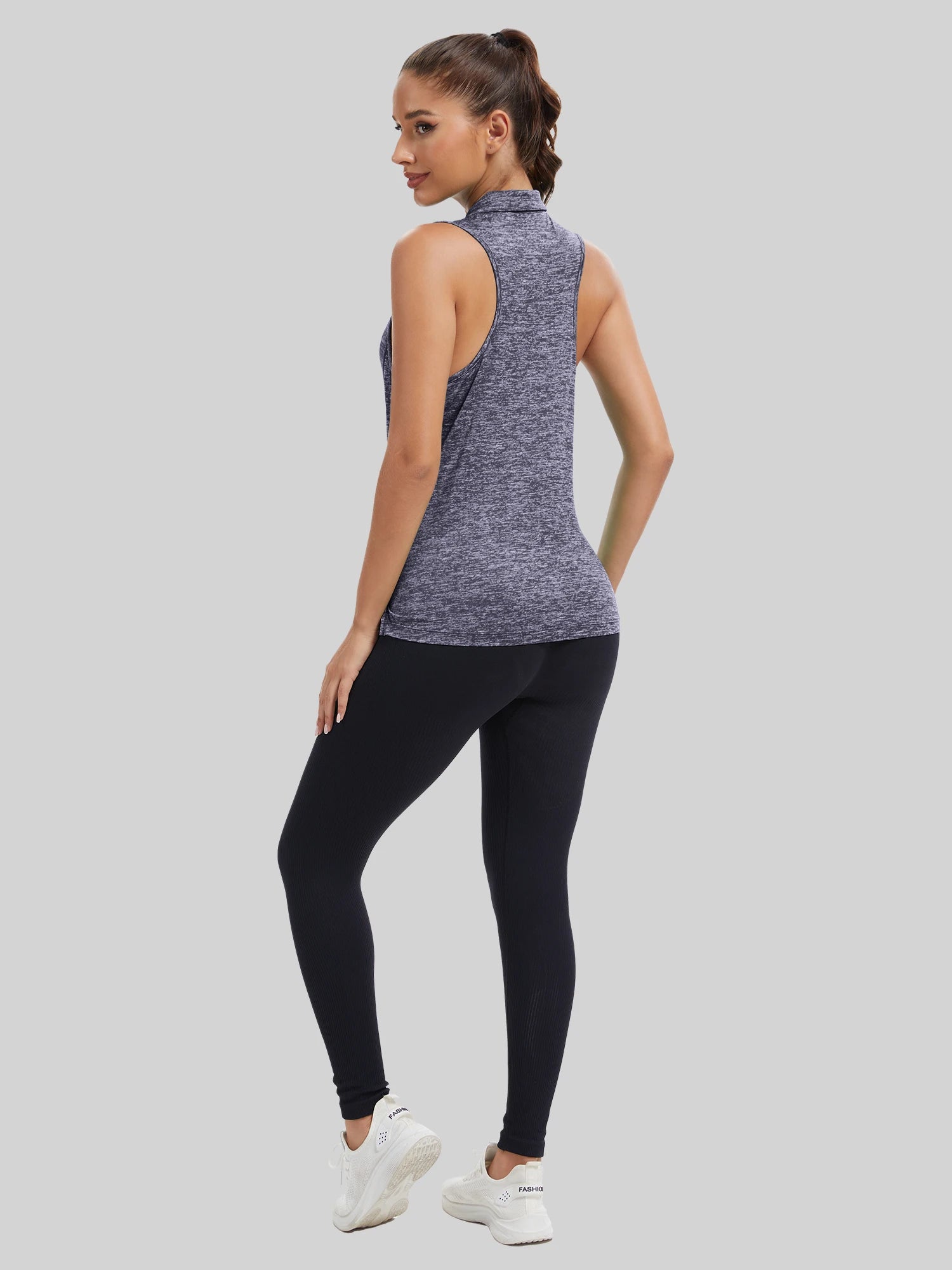 Sleeveless Golf Shirts for Women with Collar