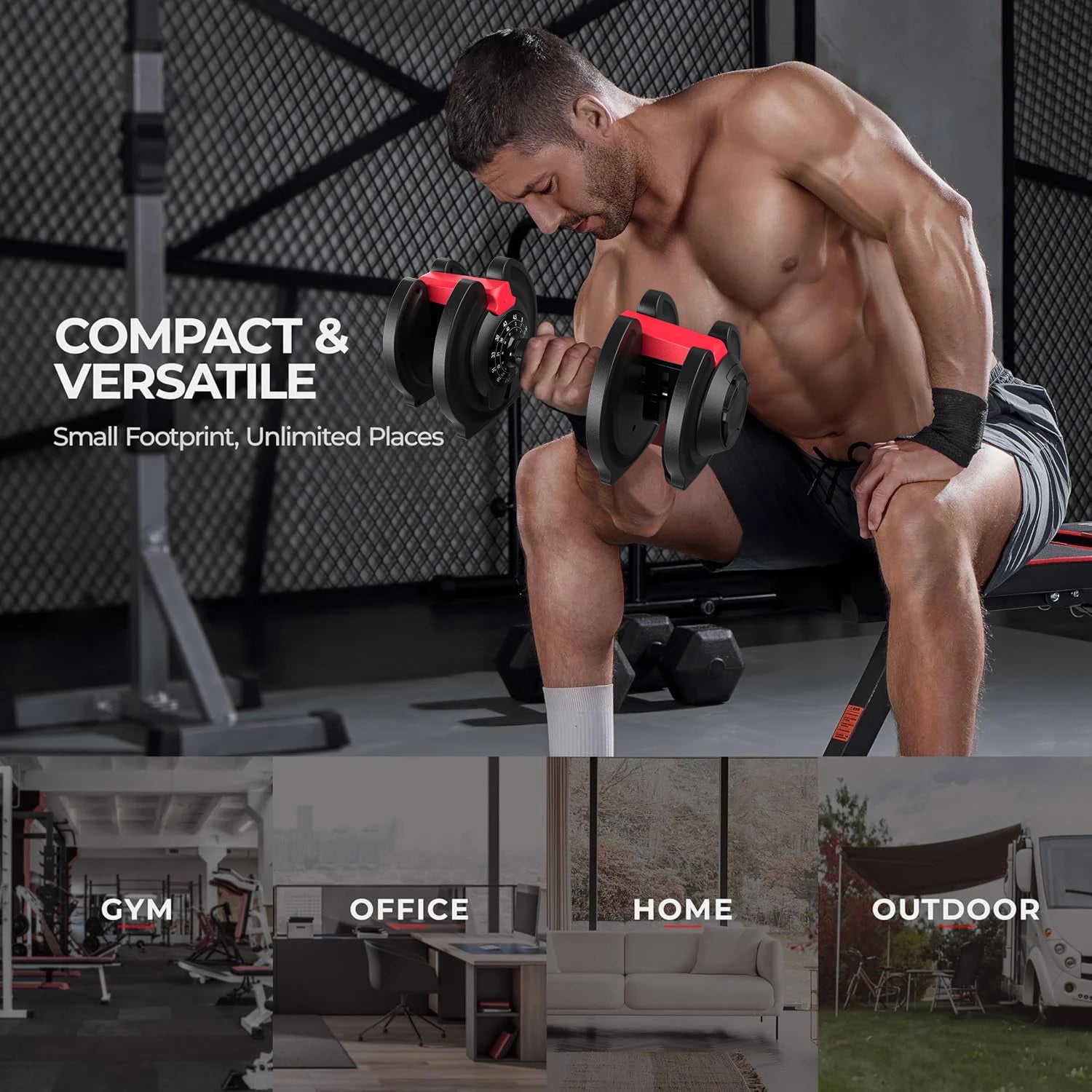 12 Free Weight Set with Connector