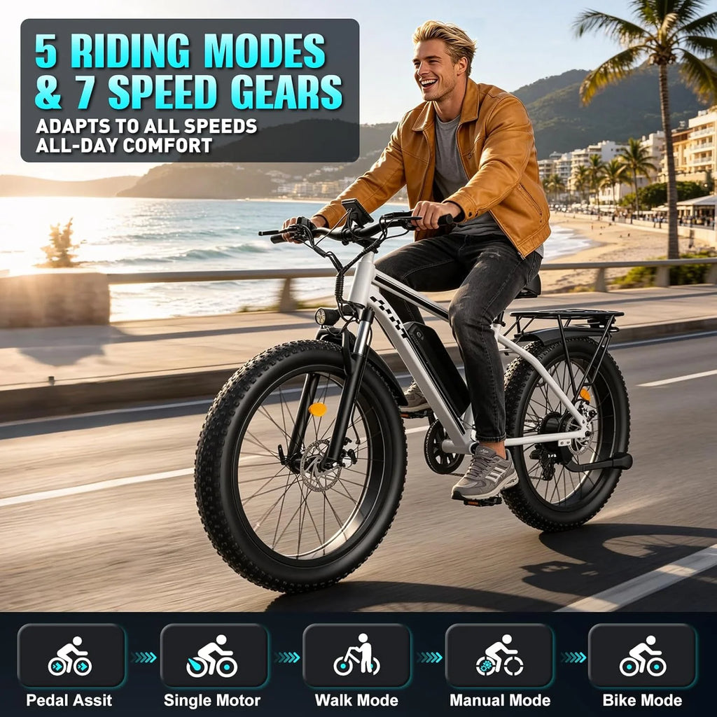 1500W Mountain Ebike 26x4 Inch