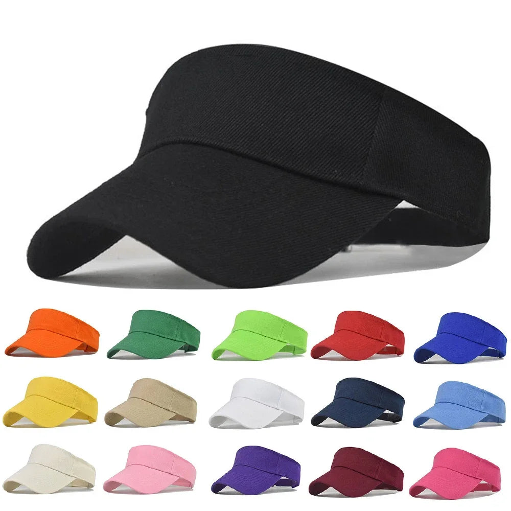 Unisex Solid Color Sun Caps