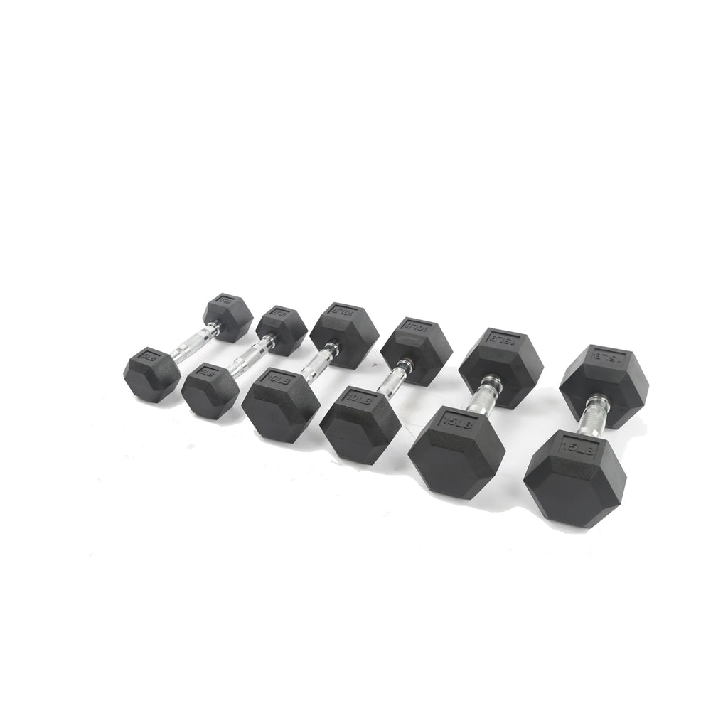 Hex Dumbbells Set with Dumbbell Rack