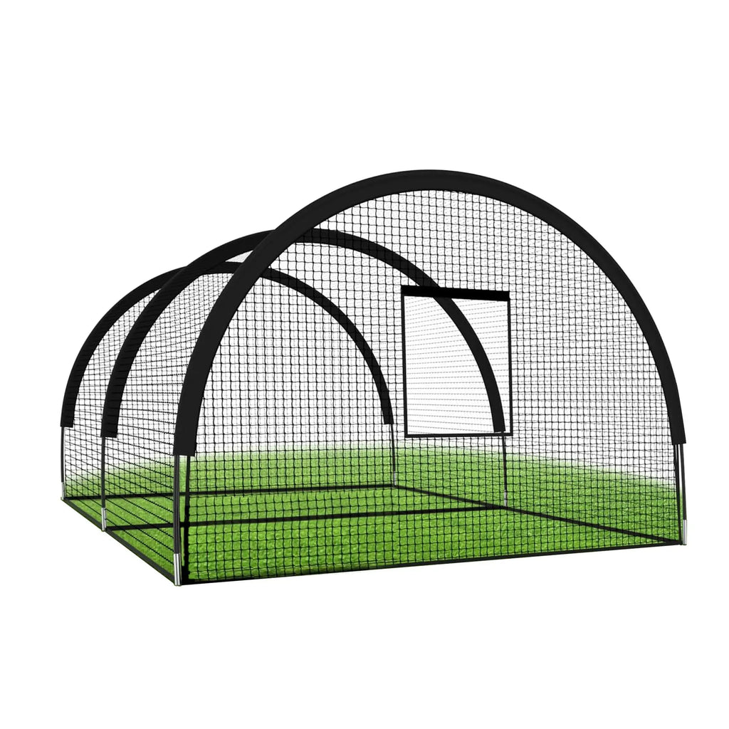 Baseball Batting Cage Pitching Machine Hole