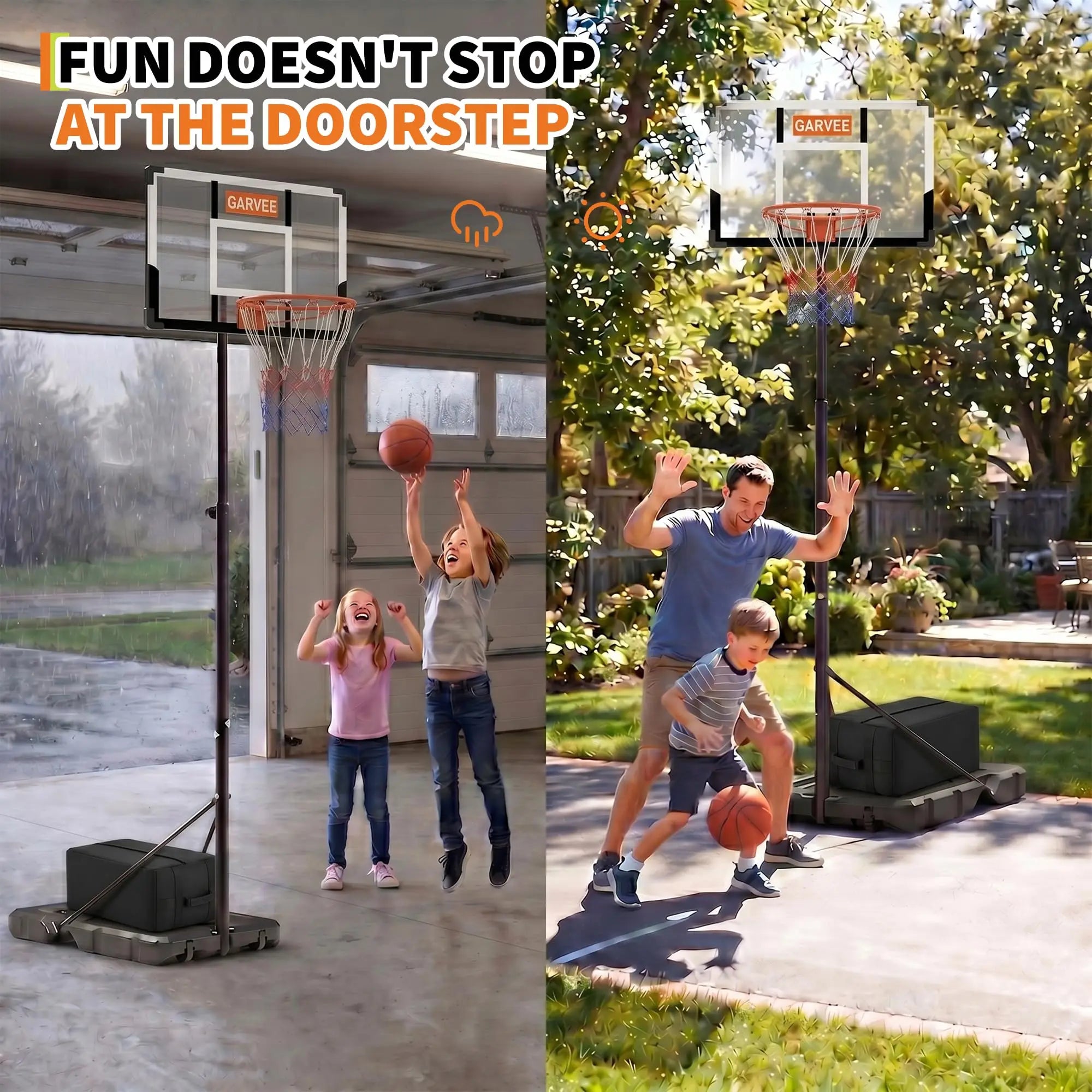 Portable Adjustable Basketball Hoop