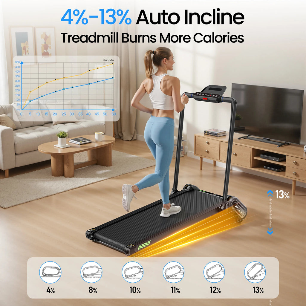 Auto Incline Walking Pad Treadmill 2.5HP