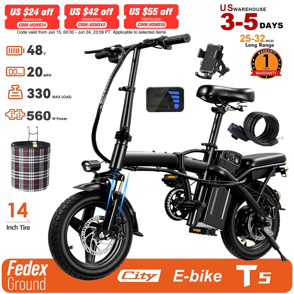 Adult Electric Bike,560W Motor