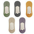 5pairs Men's Socks Cotton  No Show Silicone