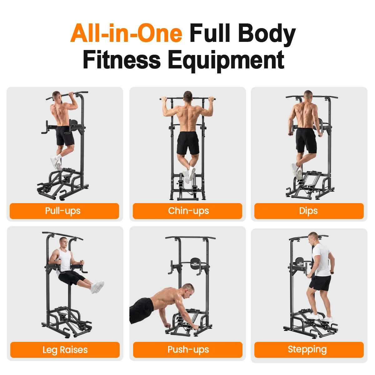 Free Standing Pull Up Bar with Stepper Machine