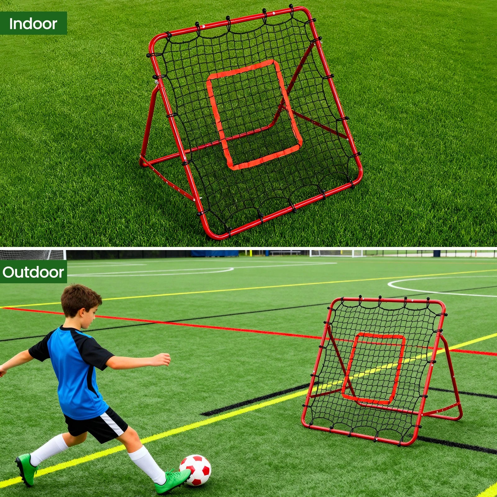 39"x39" Baseball Rebounder Pitch Back Net with 3 Modes of Ball Return