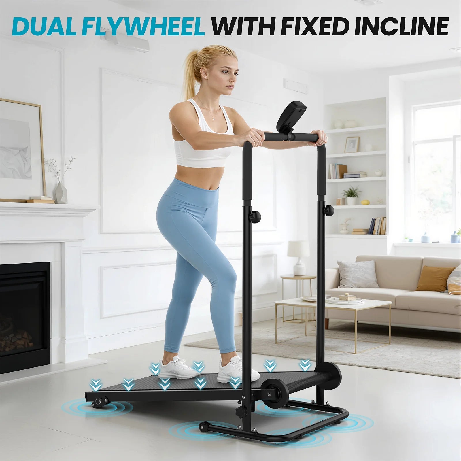 Non-Motorized Foldable Workout Treadmill
