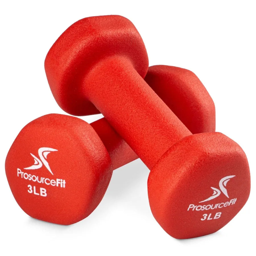 Set of Two Neoprene 3 Lb  Dumbbells