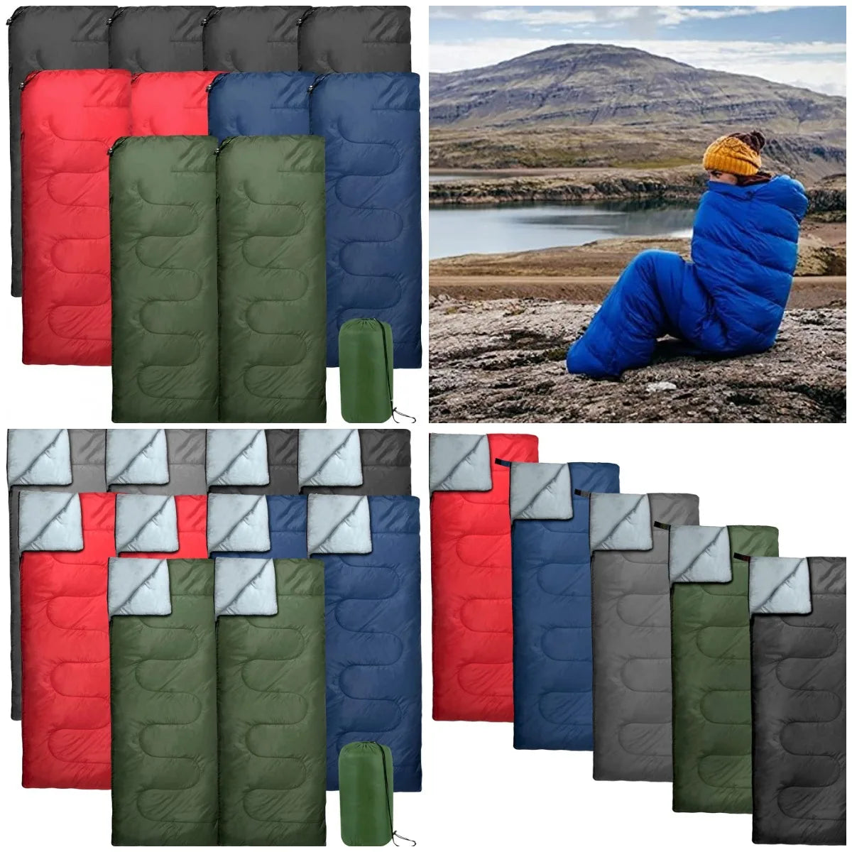 Bulk 10 Pack Envelope Sleeping Bags