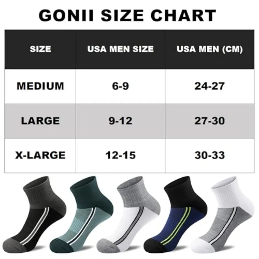 Mens Athletic Ankle Socks 5-Pairs