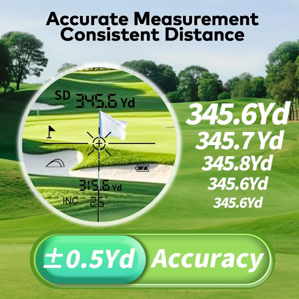 Golf Rangefinder 7X 905nm 1200 Yard Multifunctional