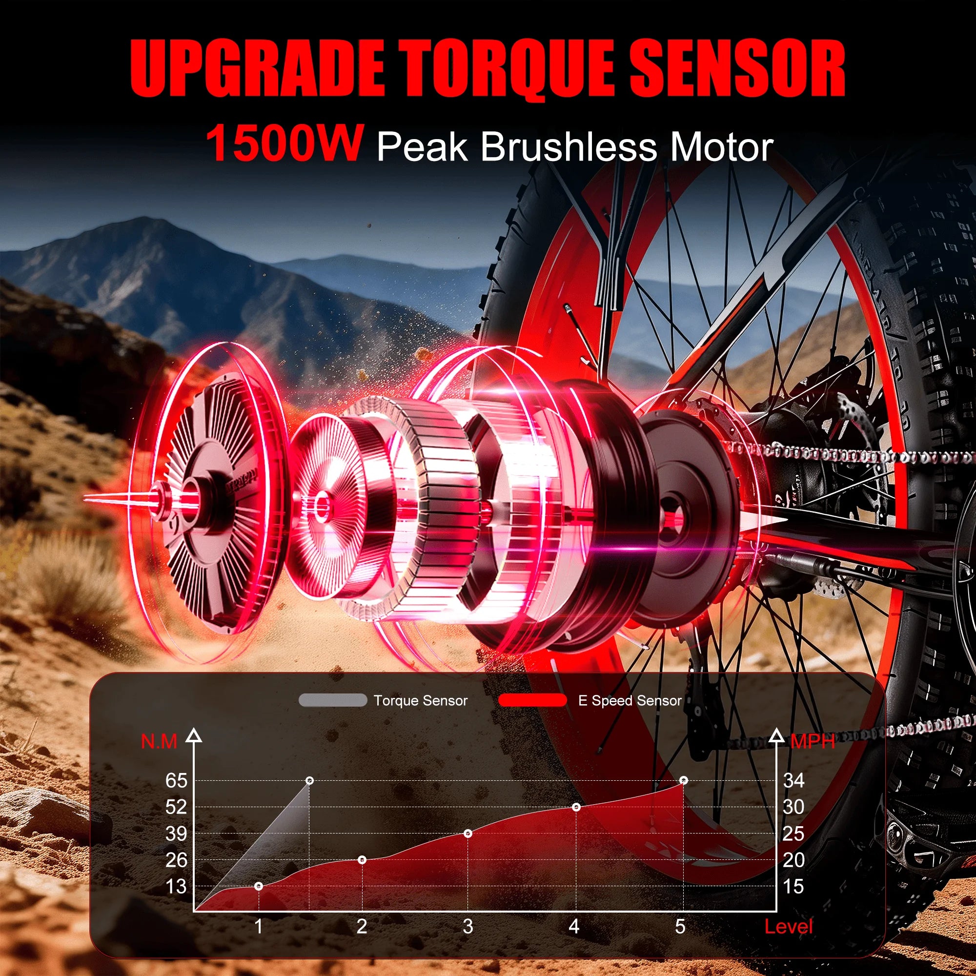 1500W Fat Tire Electric Bike for Adults