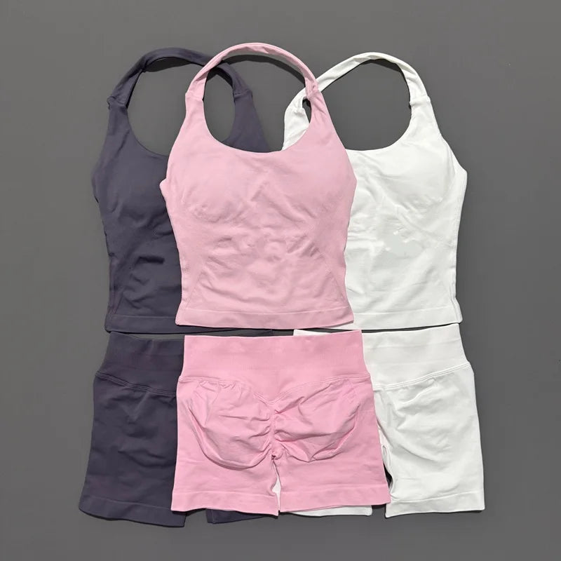 Women Halter Shockproof Sports Set