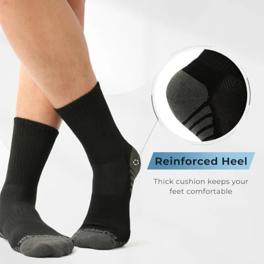 6 Pack Men's Crew Socks  Sports Socks