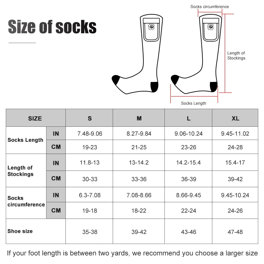 Winter Heated Socks Rechargeable