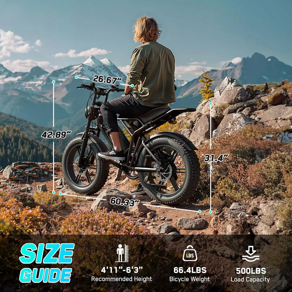 1500W Peak Electric Bike for Adults