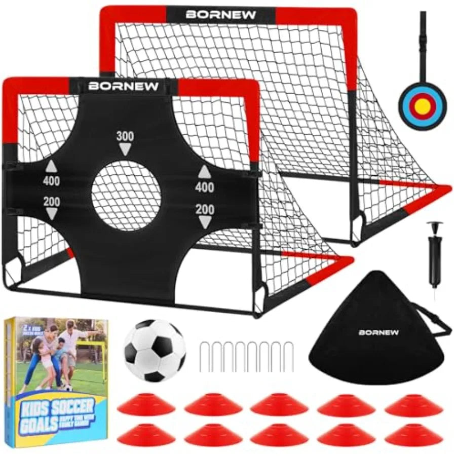 Kid Soccer Goal and Soccer Ball Targets Set