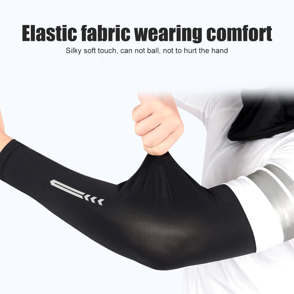 1Pair UV Sun Protection Cooling Arm Sleeve