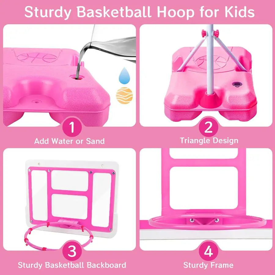 Toddler Indoor/Outdoor Basketball Hoop with Stand