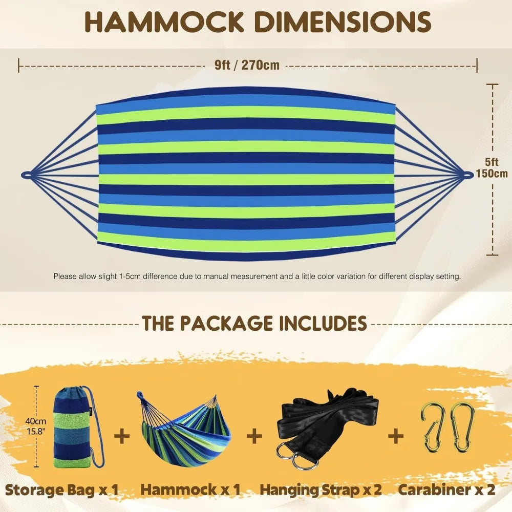 Portable Cotton Camping Hammock
