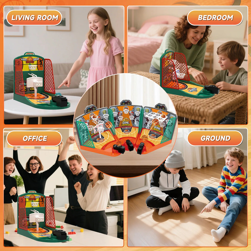 Dual-Player Mini Basketball Tabletop Game