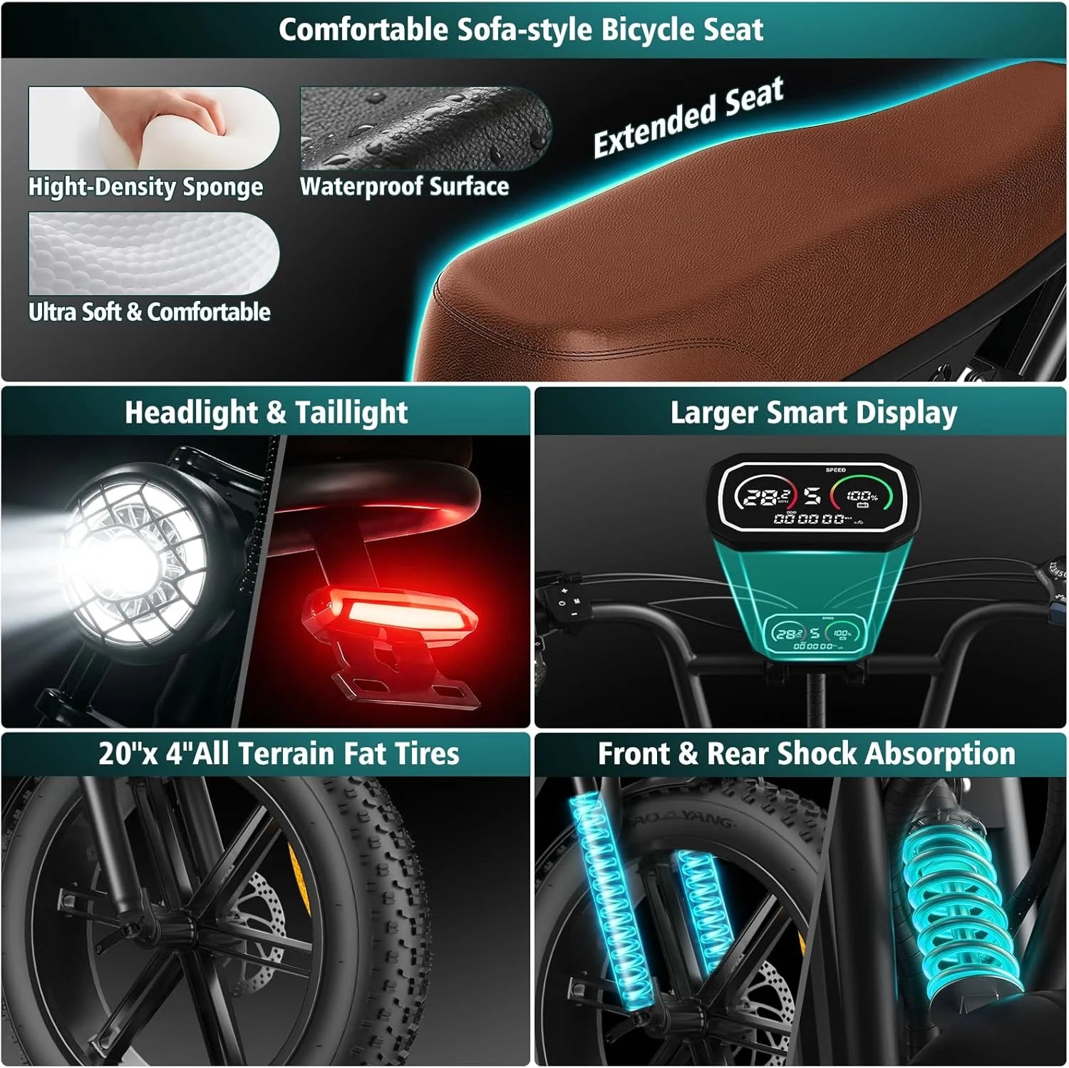 Electric Bicycle 1000W Motor Dual Suspension