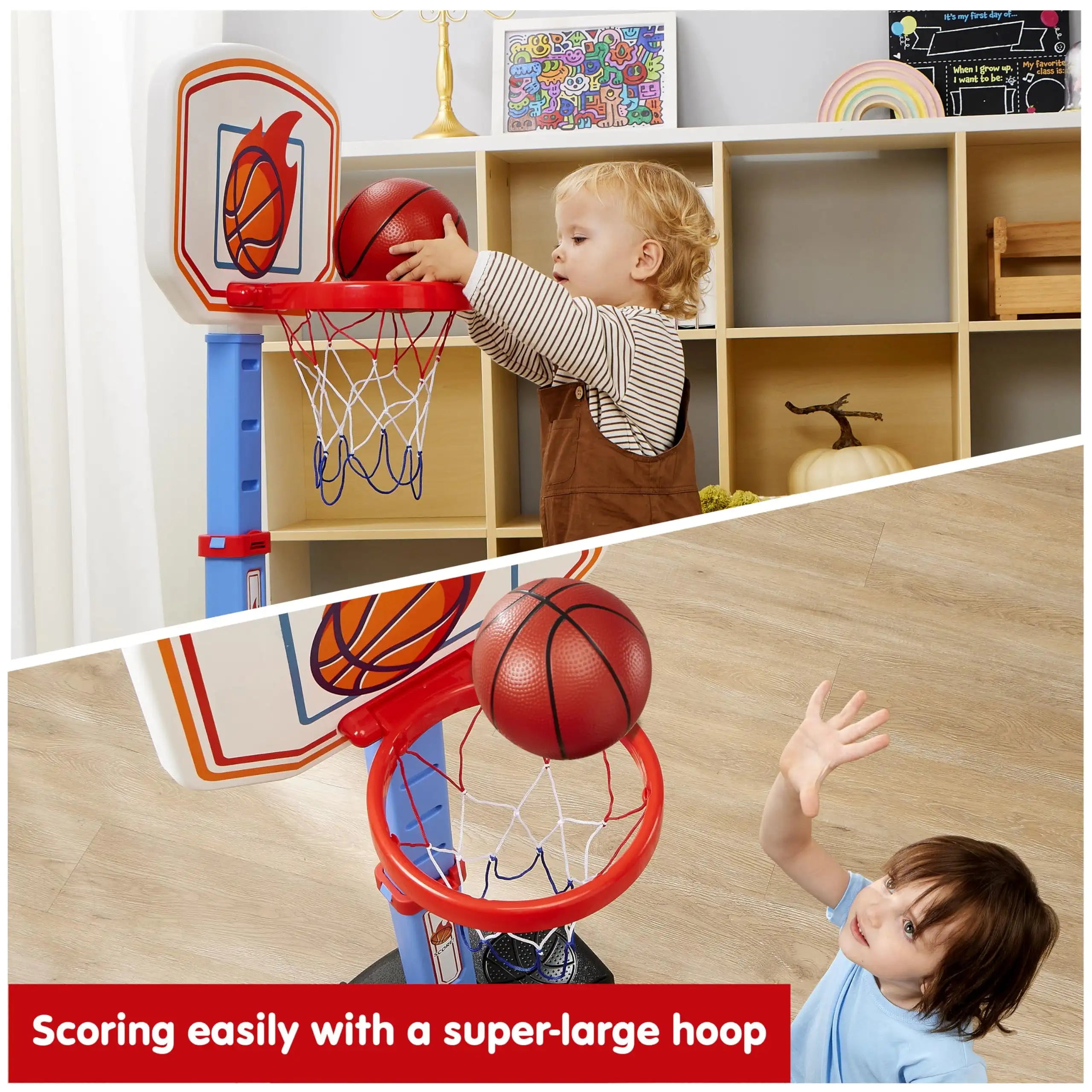 Toddler Basketball Hoop Indoor 4 Balls