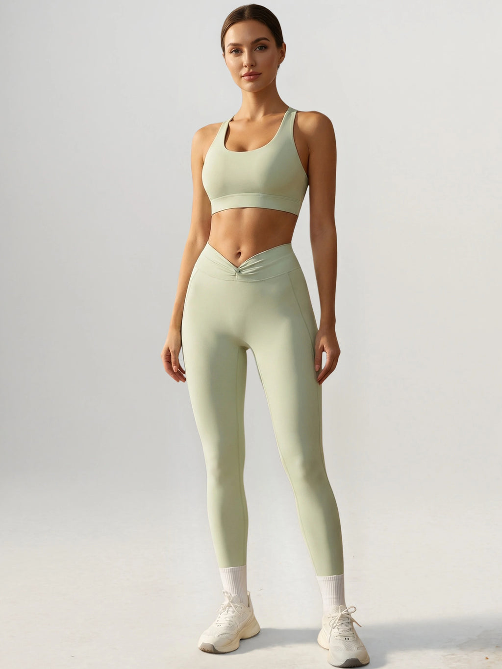 Fitness Leggings V-Shaped Cross-Knot