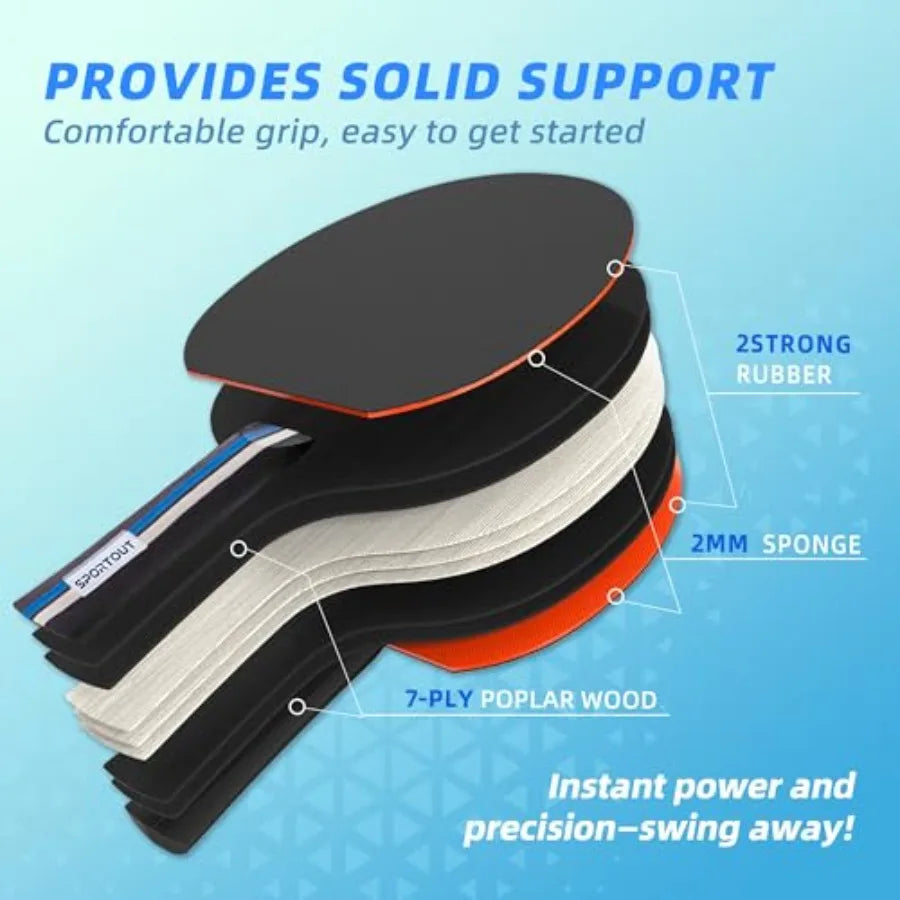 Portable Table Tennis Paddle with Balls