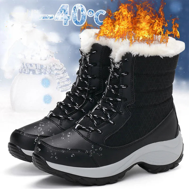 Women Boots Waterproof Heels Boots