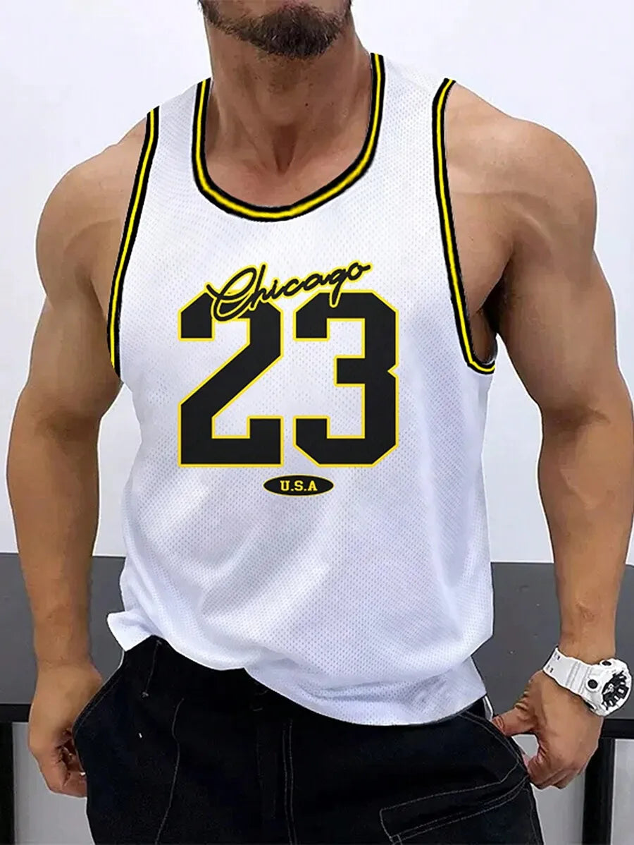 Men's  Sleeveless  Tank Top  Bold 23  Number
