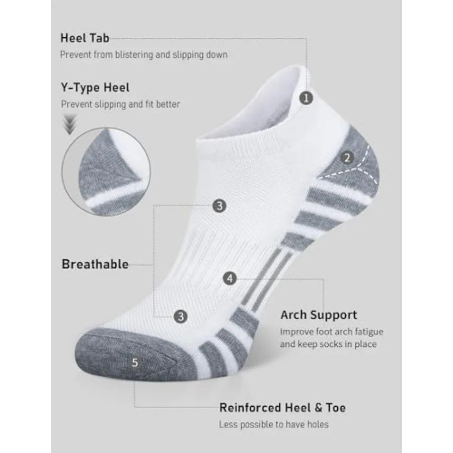 6 Pairs Ankle Athletic Running Socks