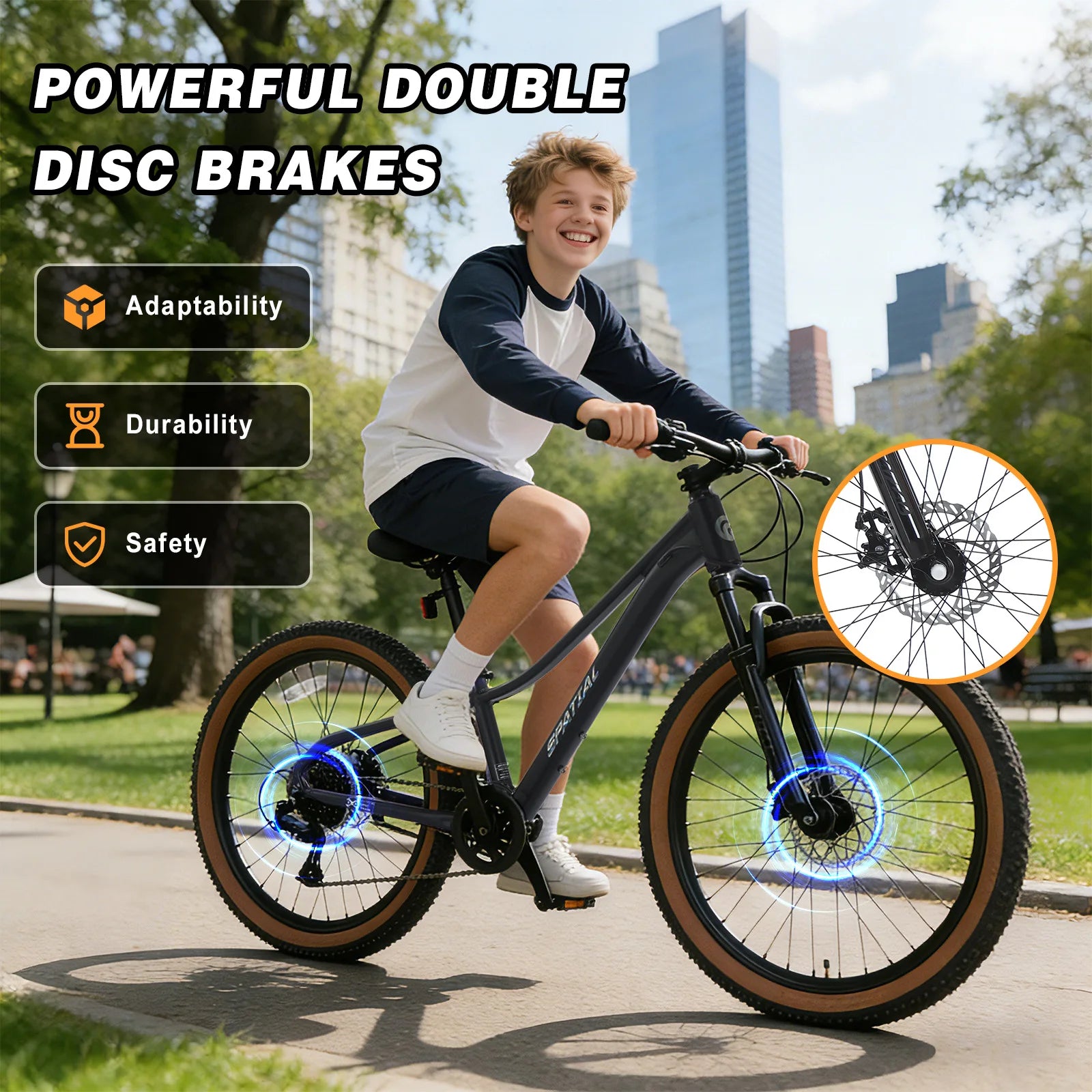 24 Inch Hardtail 7 Speed Mountain Bike