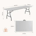 4/6/8 FT Portable Folding Table