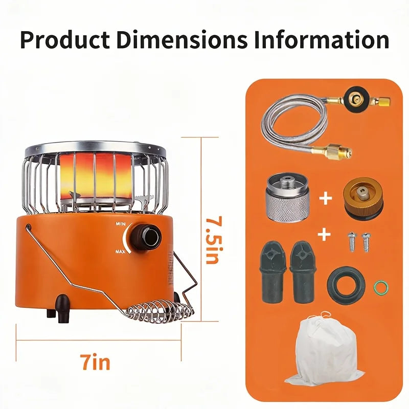 2in 1 Portable Propane Heater & Stove,