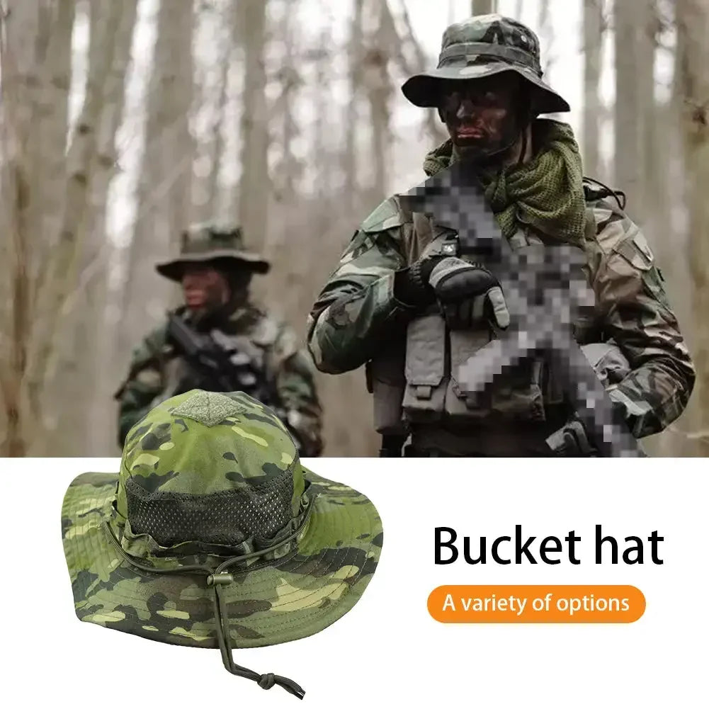 Tactical Camouflage Boonie Cap Wide Brim