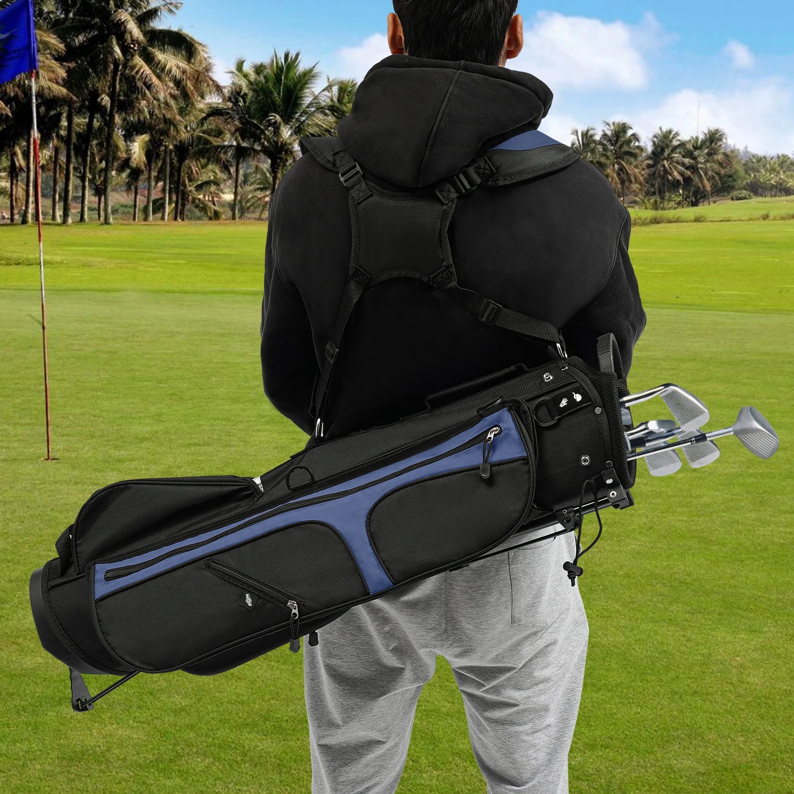 Golf Stand Bag with Shoulder Strap