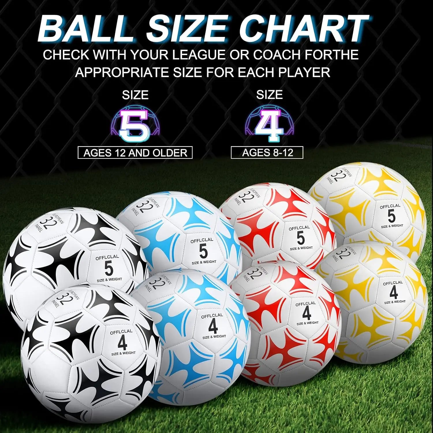 12 Pcs Soccer Balls with Pump