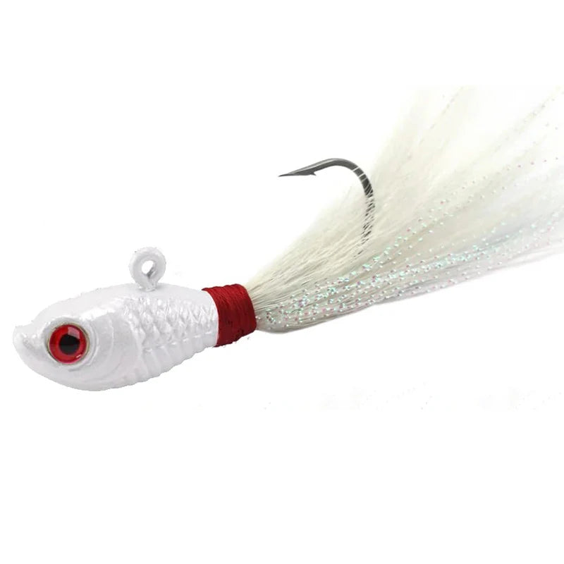 3pcs Bucktail Jig Heads Fishing Lures