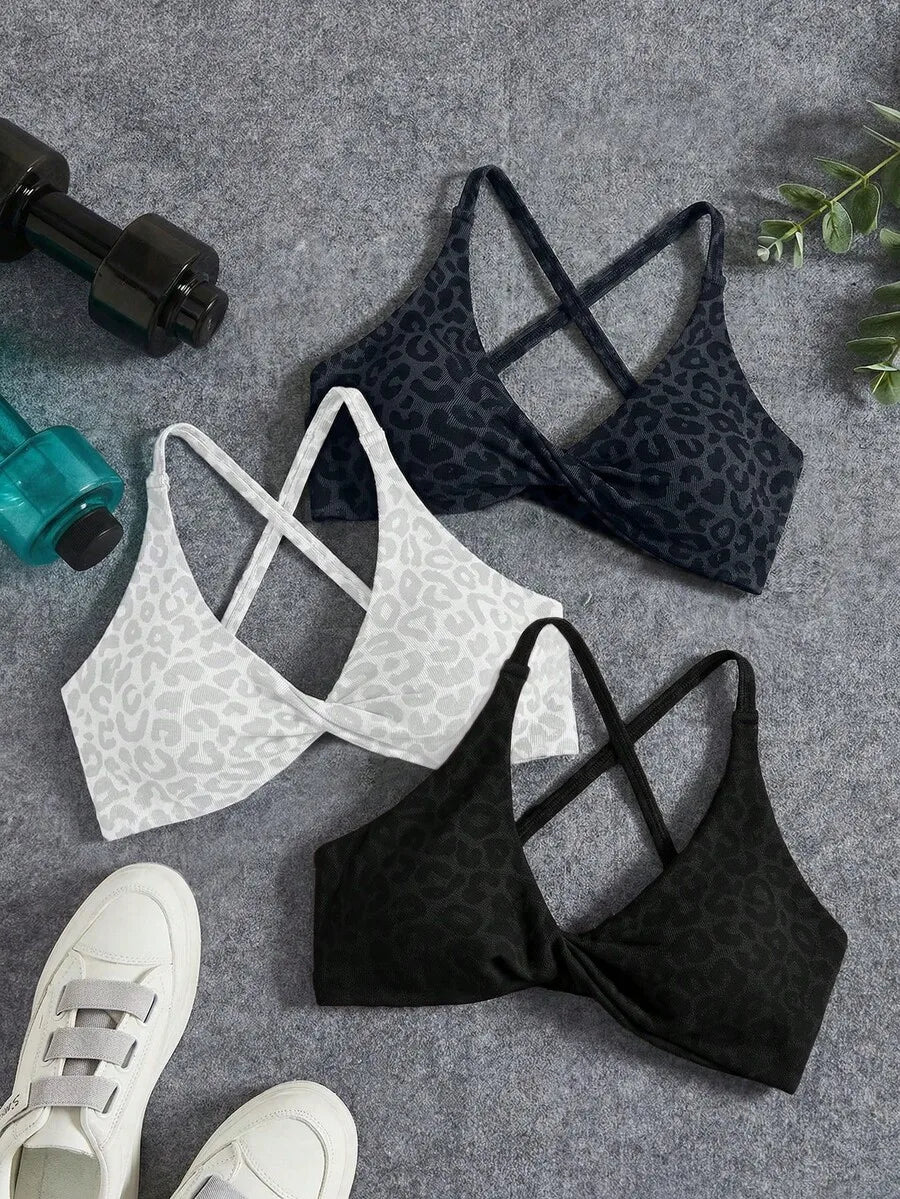 3PCS Seamless Yoga Sports Bra Set